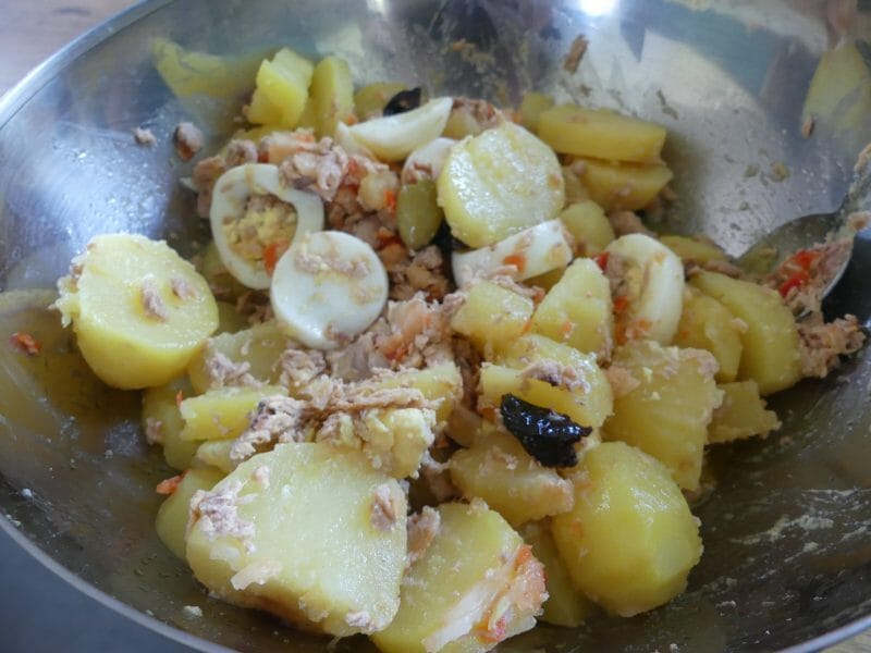 Cliquez pour zoomer ! Salade de pommes de terre au thon Thermomix par nadinemarie