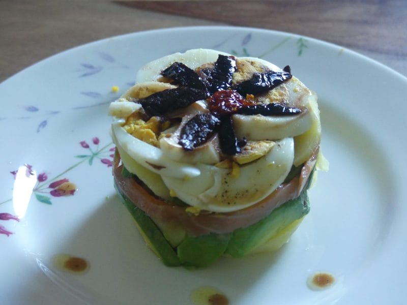 Cliquez pour zoomer ! Salade pommes de terre, saumon et avocat Thermomix par nadinemarie