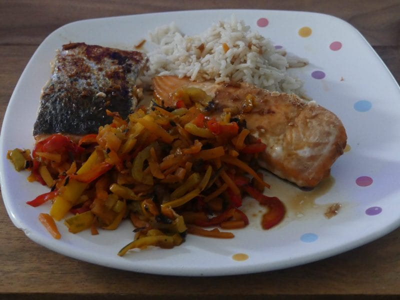 Cliquez pour zoomer ! Saumon teriyaki Thermomix par nadinemarie