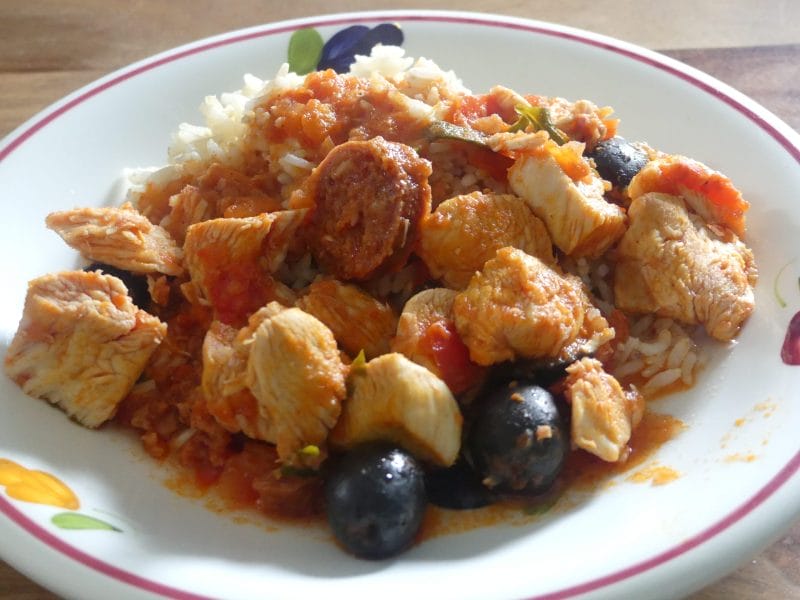 Cliquez pour zoomer ! Sauté de poulet au chorizo Thermomix par nadinemarie