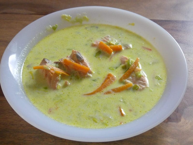 Cliquez pour zoomer ! Soupe de saumon à la finlandaise Thermomix par nadinemarie