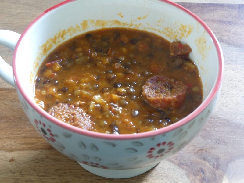 Cliquez pour zoomer ! Soupe de lentilles au chorizo Thermomix par nadinemarie