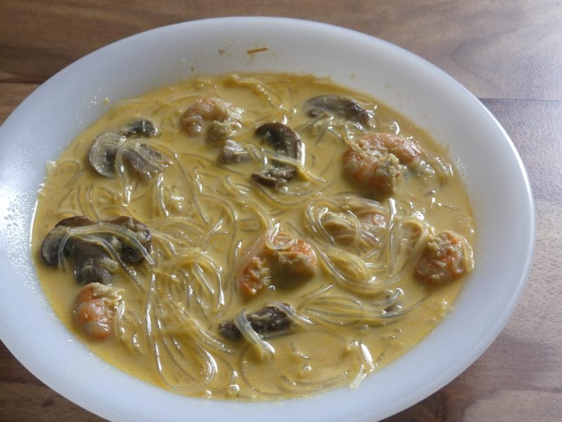 Cliquez pour zoomer ! Soupe thaï crevettes et lait de coco Thermomix par nadinemarie