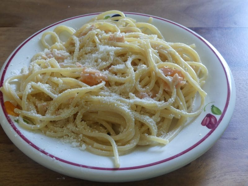 Cliquez pour zoomer ! Spaghettis au saumon fumé Thermomix par nadinemarie