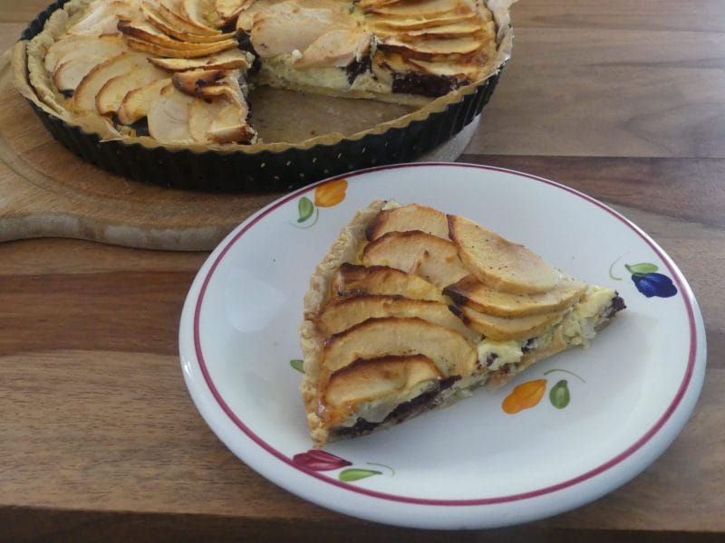 Cliquez pour zoomer ! Tarte au boudin noir et aux pommes Thermomix par nadinemarie
