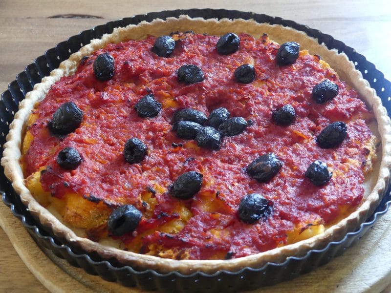 Cliquez pour zoomer ! Tarte brandade et tomate Thermomix par nadinemarie