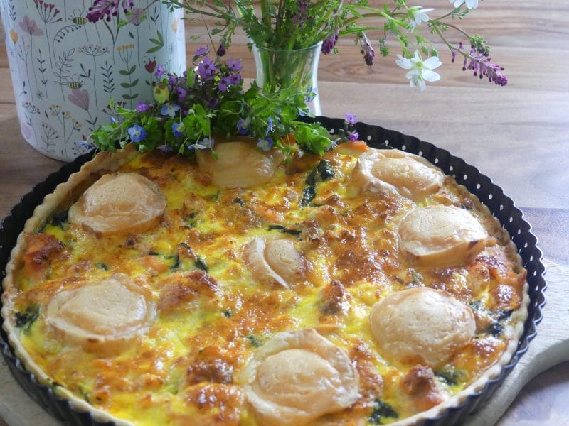 Cliquez pour zoomer ! Tarte épinards, saumon et chèvre Thermomix par nadinemarie