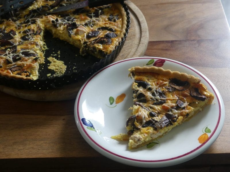 Cliquez pour zoomer ! Tarte au poulet et champignons Thermomix par nadinemarie