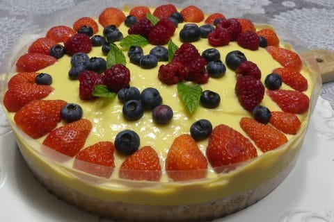 Cliquez pour zoomer ! Tarte renversée aux fruits rouges et citron vert Thermomix par nadinemarie