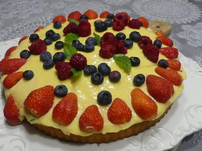 Cliquez pour zoomer ! Tarte renversée aux fruits rouges et citron vert Thermomix par nadinemarie
