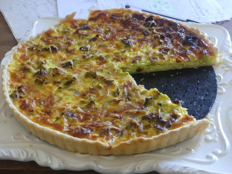Cliquez pour zoomer ! Quiche poireaux et saumon Thermomix par nadinemarie