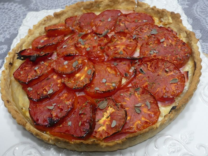 Cliquez pour zoomer ! Tarte tomates et jambon Thermomix par nadinemarie
