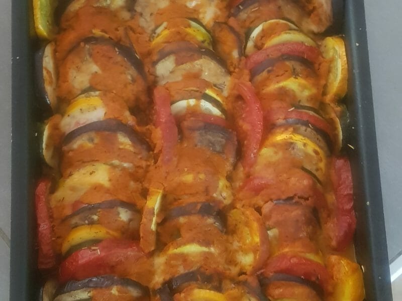 Cliquez pour zoomer ! Tian de légumes et mozzarella Thermomix par sylvie_550