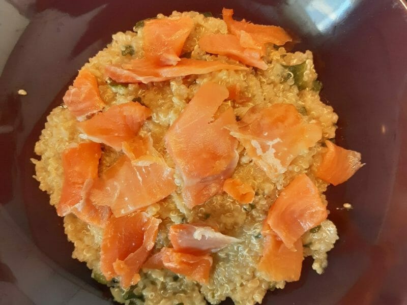 Cliquez pour zoomer ! Risotto de quinoa, courgettes et saumon Thermomix par marine_3537
