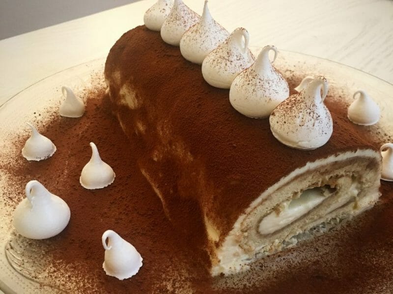 Cliquez pour zoomer ! Bûche Tiramisu Thermomix par Wandaveh