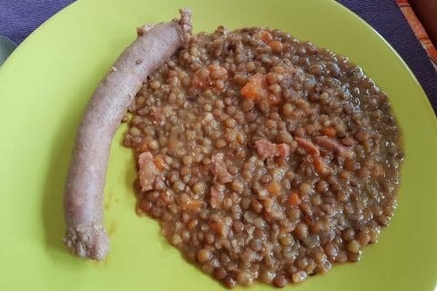 Cliquez pour zoomer ! Lentilles et ses saucisses au Thermomix