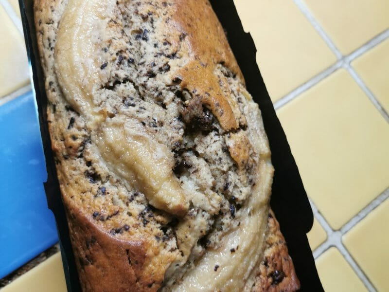 Cliquez pour zoomer ! Cake banane et pépites de chocolat Thermomix par vanbonza