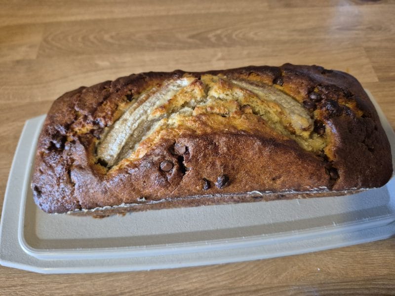 Cliquez pour zoomer ! Cake banane et pépites de chocolat Thermomix par vanbonza