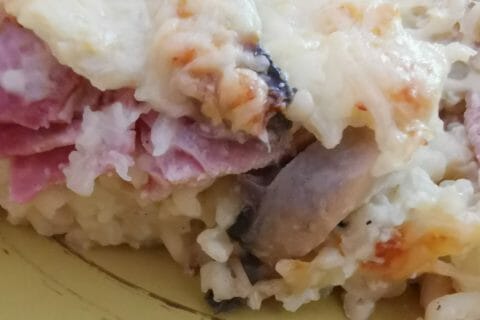 Cliquez pour zoomer ! Gratin de fusilli au jambon au Thermomix