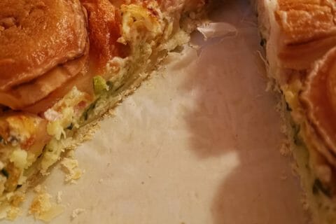 Cliquez pour zoomer ! Tarte courgette, jambon & chèvre au Thermomix