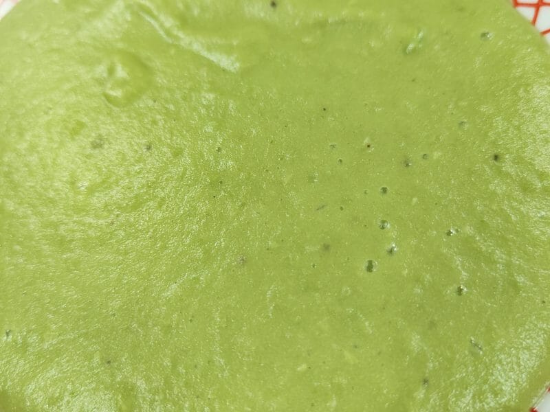 Cliquez pour zoomer ! Purée de pommes de terre et petits pois à la menthe Thermomix par Delchouquette