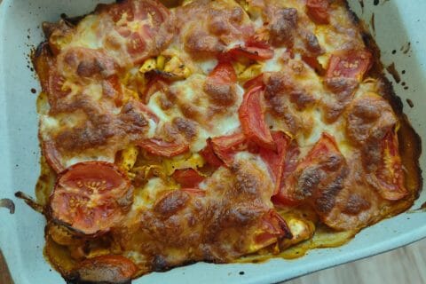 Cliquez pour zoomer ! Gratin de tortellini tomate mozzarella Thermomix par Delchouquette