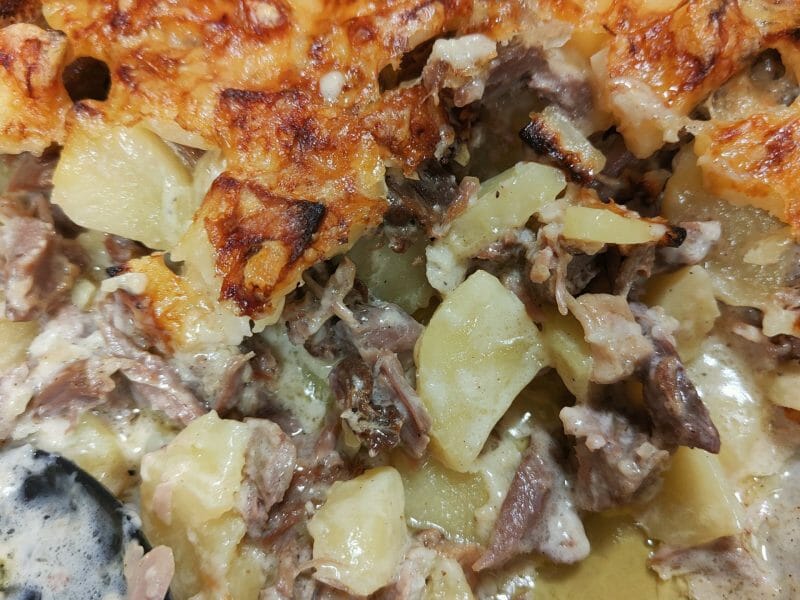 Cliquez pour zoomer ! Gratin dauphinois au confit de canard Thermomix par Delchouquette