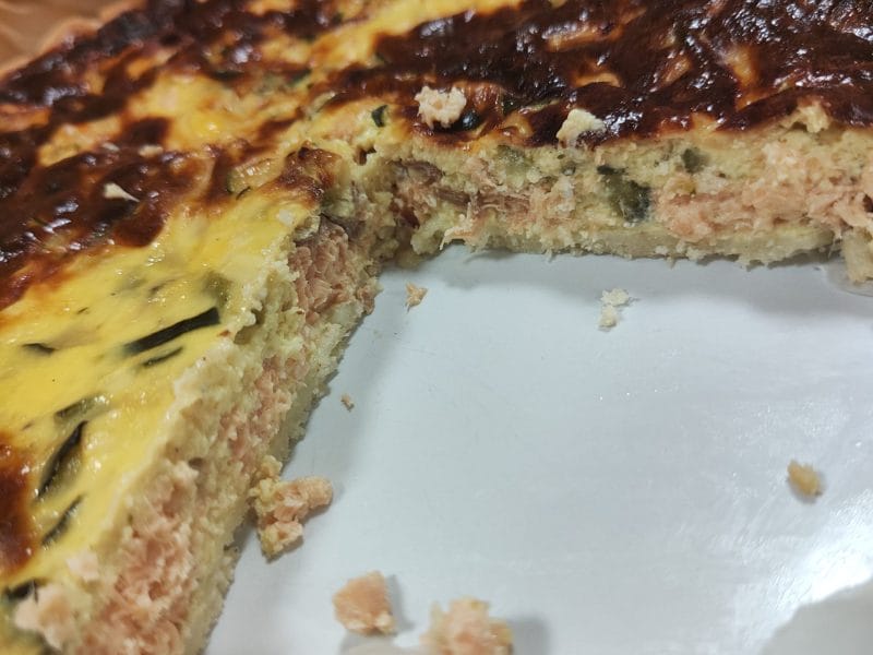 Cliquez pour zoomer ! Quiche saumon et courgettes Thermomix par Delchouquette
