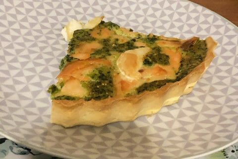 Cliquez pour zoomer ! Tarte épinards, saumon et chèvre Thermomix par Lilou