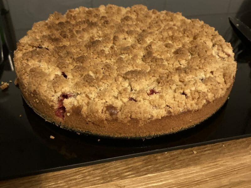 Cliquez pour zoomer ! Crumb cake framboises Thermomix par Lilou