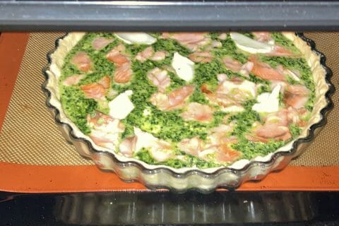 Cliquez pour zoomer ! Tarte épinards, saumon et chèvre Thermomix par Lilou