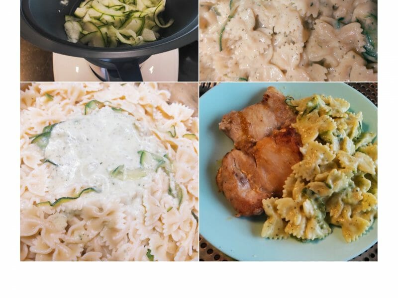 Cliquez pour zoomer ! Farfalle à la crème de courgettes Thermomix par Pat Mu
