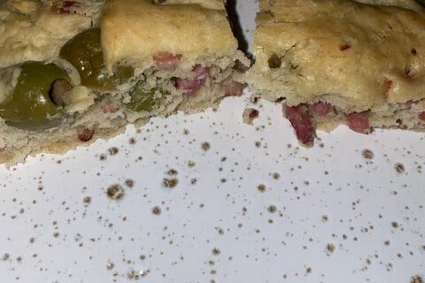 Cliquez pour zoomer ! Fougasse olives et lardons Thermomix par celia_160