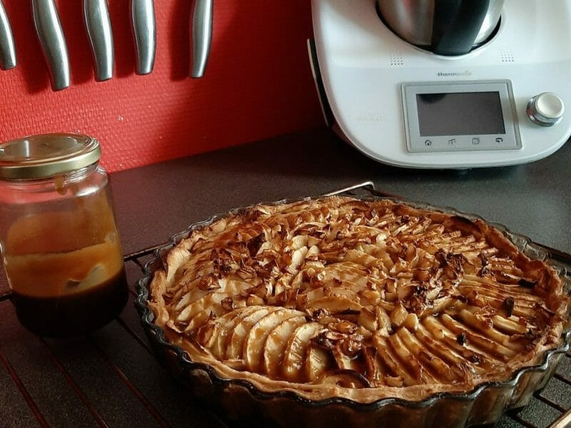 Cliquez pour zoomer ! Tarte pom’pote et caramel beurre salé Thermomix par chipette1