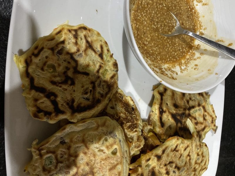 Cliquez pour zoomer ! Yachaejeon – Pancakes de légumes coréens Thermomix par Chrisorchidee