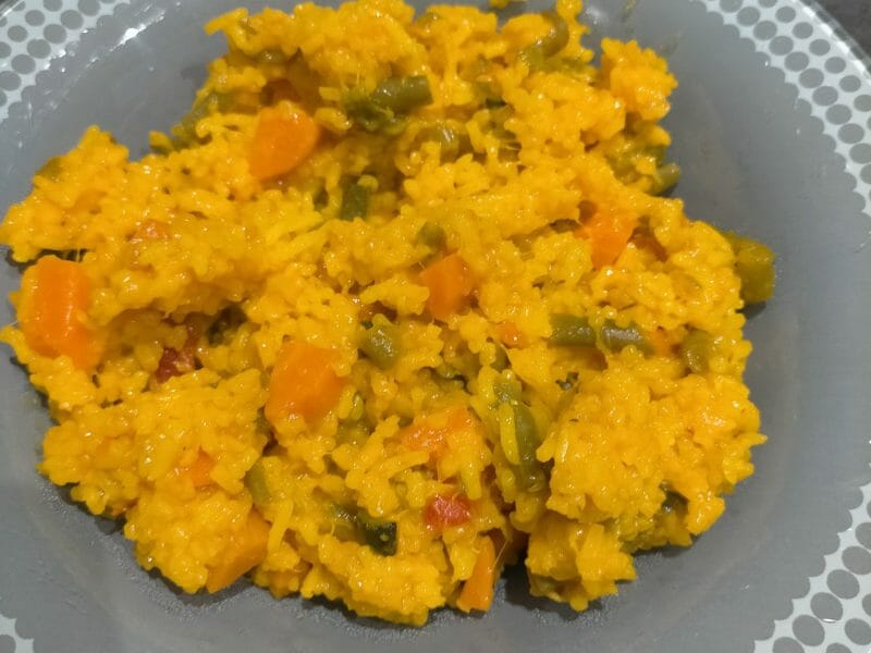 Cliquez pour zoomer ! Riz safrané aux petits légumes Thermomix par melanie156