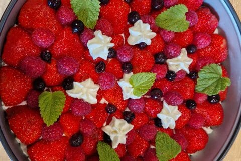 Cliquez pour zoomer ! Tarte aux fraises sans cuisson Thermomix par alxfchr