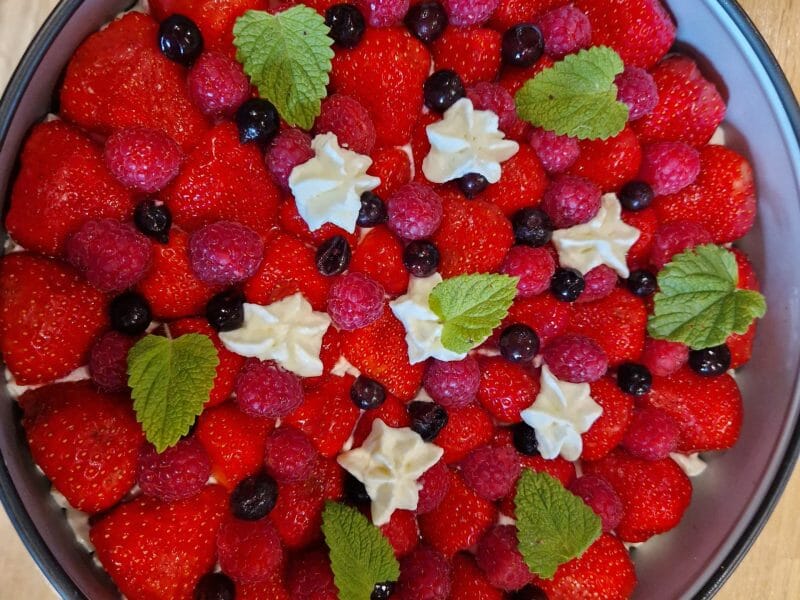 Cliquez pour zoomer ! Tarte aux fraises sans cuisson Thermomix par alxfchr
