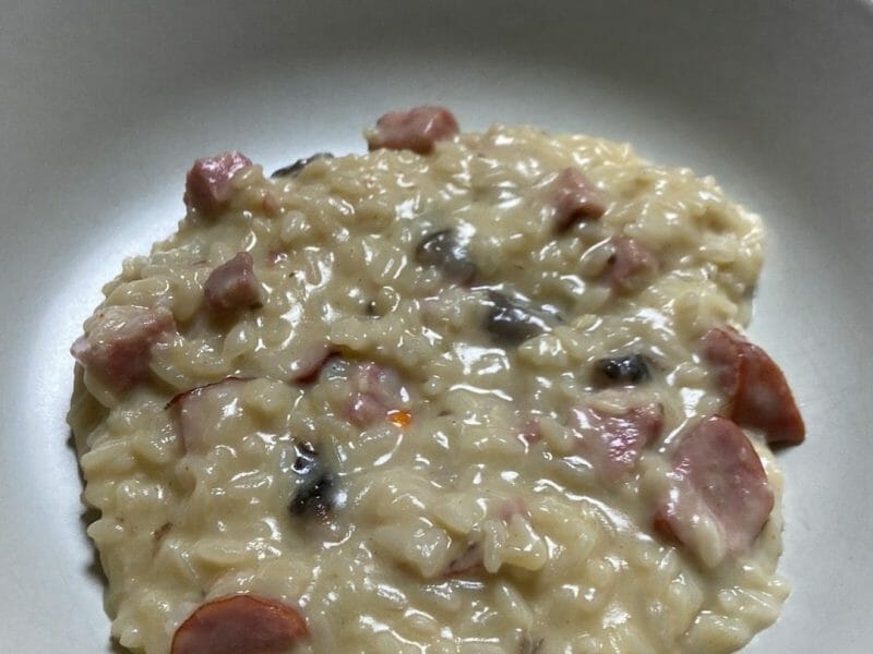Cliquez pour zoomer ! Risotto à la saucisse fumée et au comté Thermomix par Elisefro