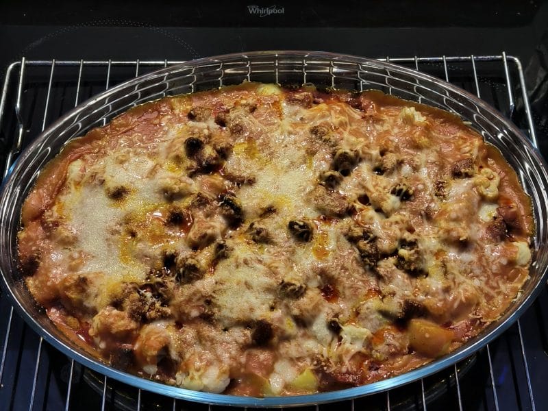 Cliquez pour zoomer ! Gratin de chou-fleur au chorizo Thermomix par Sarah