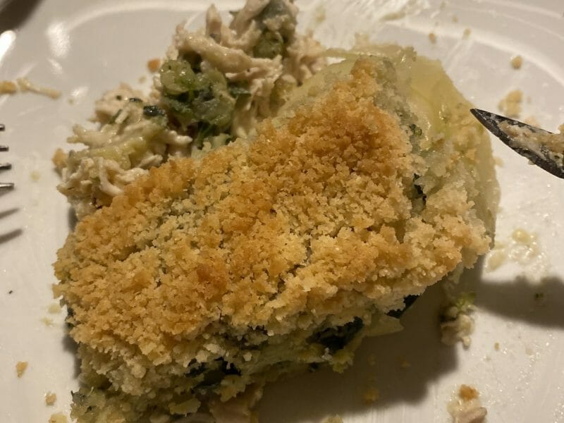 Cliquez pour zoomer ! Crumble poulet, courgettes et parmesan Thermomix par SandOise