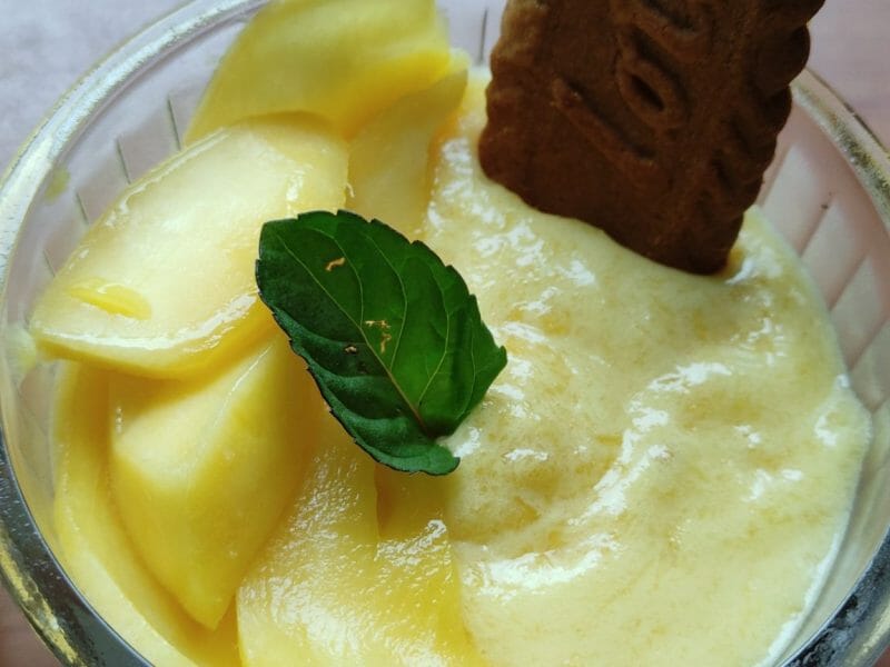 Cliquez pour zoomer ! Mousse de pêches blanches Thermomix par nadflo29