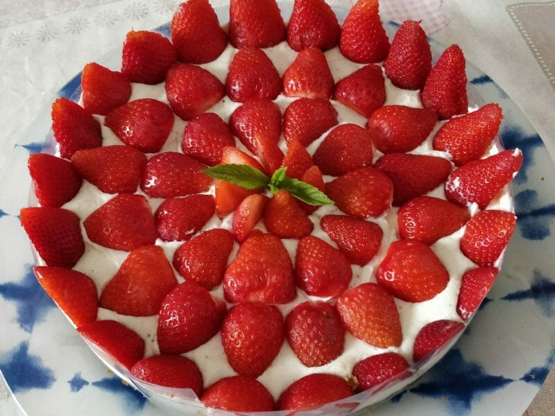 Cliquez pour zoomer ! Tarte aux fraises sans cuisson Thermomix par annie.barfet