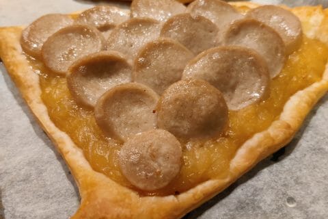 Cliquez pour zoomer ! Tarte de boudin blanc et chutney d’ananas Thermomix par thanat0w