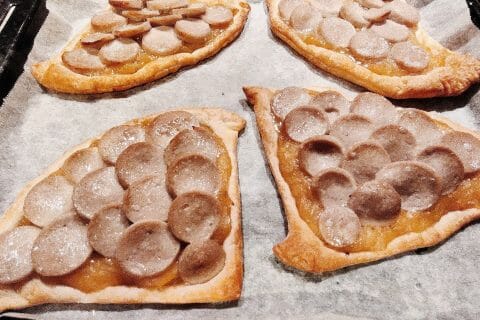 Cliquez pour zoomer ! Tarte de boudin blanc et chutney d’ananas Thermomix par thanat0w