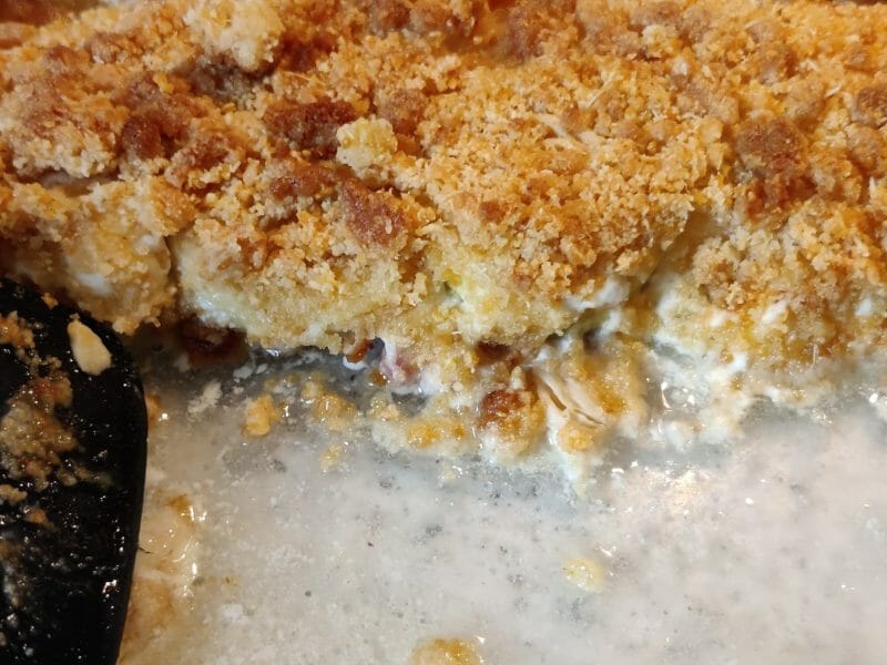 Cliquez pour zoomer ! Crumble courgettes, chèvre et lardons Thermomix par thanat0w