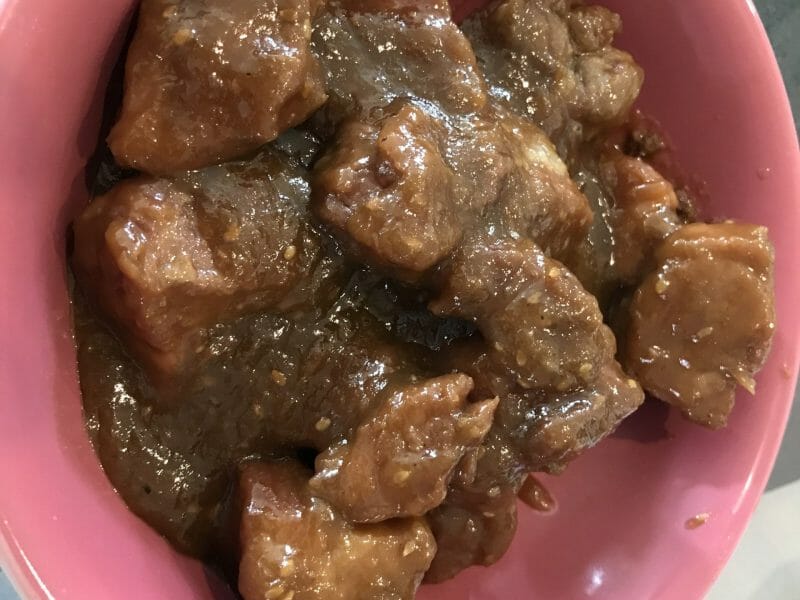 Cliquez pour zoomer ! Porc au caramel Thermomix par Claire & Leelou