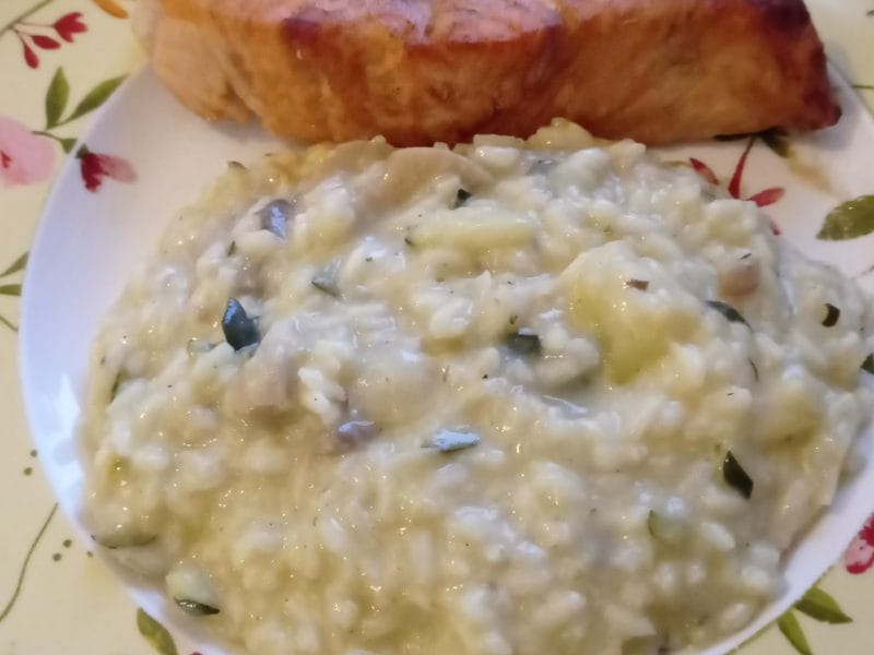 Cliquez pour zoomer ! Risotto champignons et courgettes Thermomix par gigi82