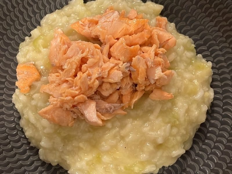 Cliquez pour zoomer ! Risotto courgettes saumon Thermomix par Marie Giry
