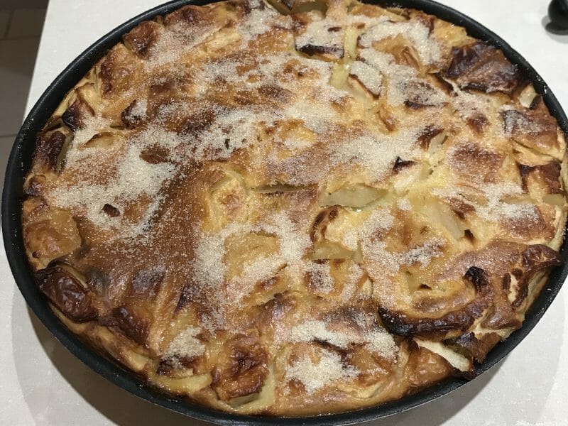 Cliquez pour zoomer ! Flognarde aux pommes (clafoutis aux pommes) Thermomix par Robsteand